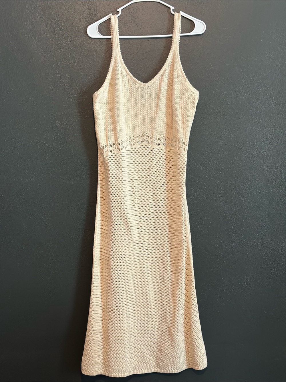 NWOT Old Navy Cream Crochet Midi Dress